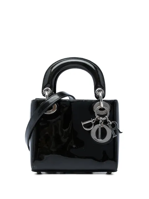 Christian Dior Pre-Owned 2015 Mini Patent Lady Dior satchel Black HM9373PX77X1G4SN