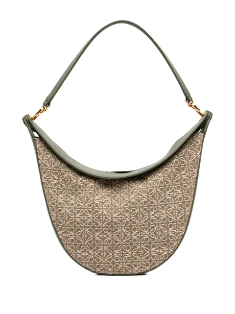 Loewe Pre-Owned 2022 Anagram Canvas Luna hobo bag Green I3PG29CM02CHQJVM