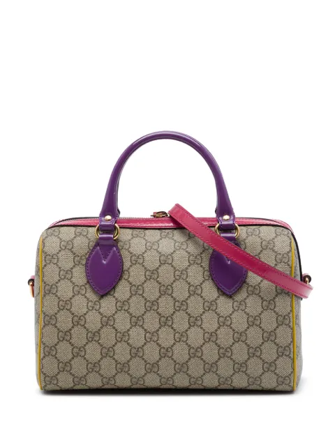 Gucci Pre-Owned 2016-2026 Limited Edition Small Multicolor GG Supreme Boston Bag satchel Purple HR1B0QMFRS9MA3RM