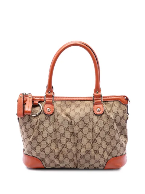 Gucci Pre-Owned 2016-2026 GG Canvas Sukey satchel Orange H9S3IHBA1B4W9OK8