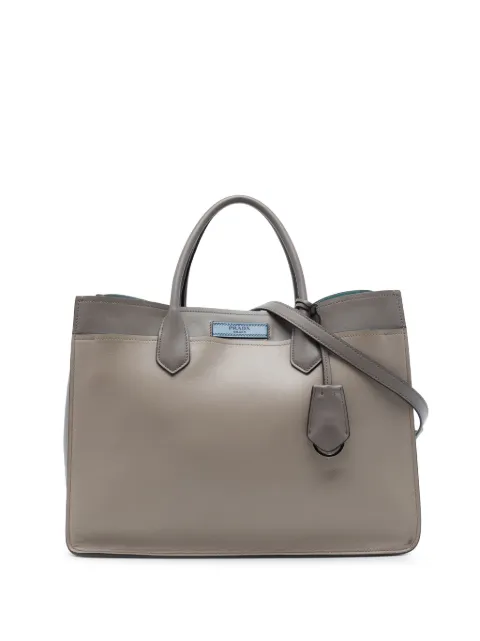 Prada Pre-Owned 2013-2026 City Calf Etiquette satchel Grey H6LKVFQ7DC60X3EX