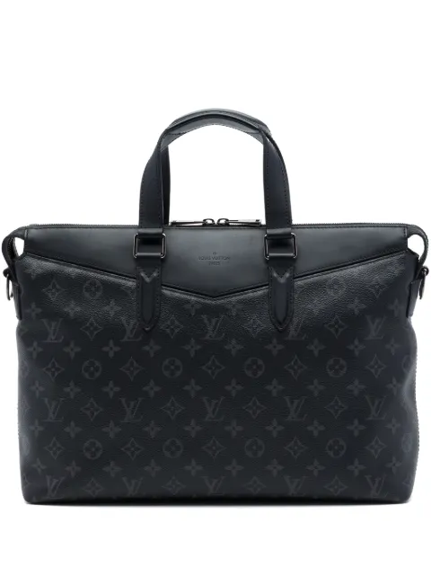 Louis Vuitton Pre-Owned 2017 Monogram Eclipse Explorer business bag Black MXWNFSZS6WUFXFCT