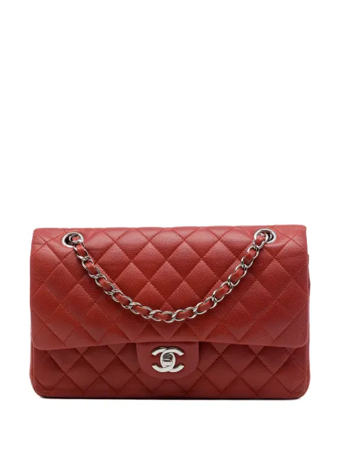 CHANEL Pre-Owned 2010-2011 Medium Classic Caviar Double Flap shoulder bag Red CS1ORZ7MSI0B9K06