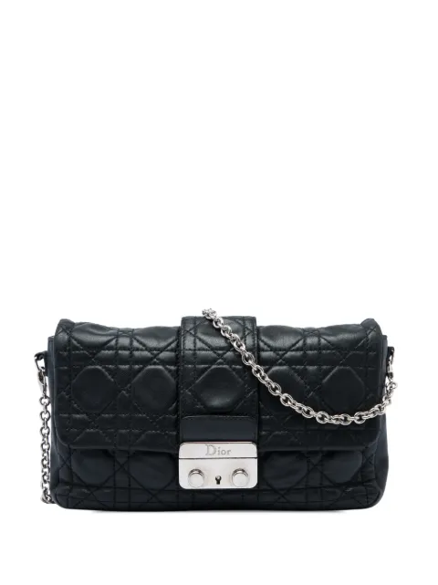 Christian Dior Pre-Owned 2011 Lambskin Cannage New Lock Pouch crossbody bag Black 1KOKFJWTD2QHYTF5