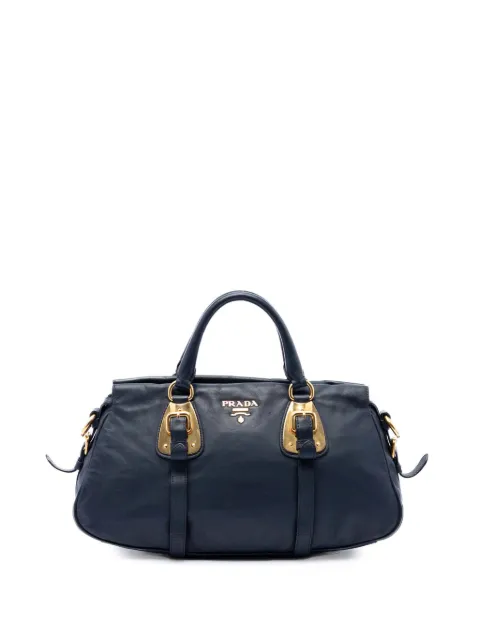 Prada Pre-Owned 2021-2026 Soft Calfskin Shopping satchel Blue 6TCVD7LCERA7EYKV