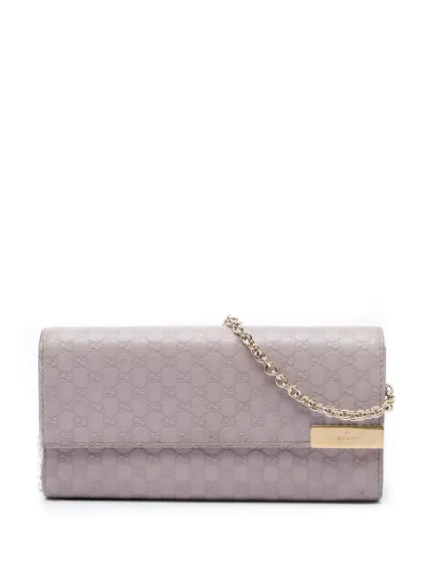 Gucci Pre-Owned 2000-2015 Microguccissima Dice Wallet On Chain shoulder bag Purple 89SP9E2IFF6287B6