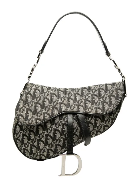 Christian Dior Pre-Owned 2002 Diorissimo Canvas Saddle Bag shoulder bag Grey UPZAZJC0LTLJ9K3Q