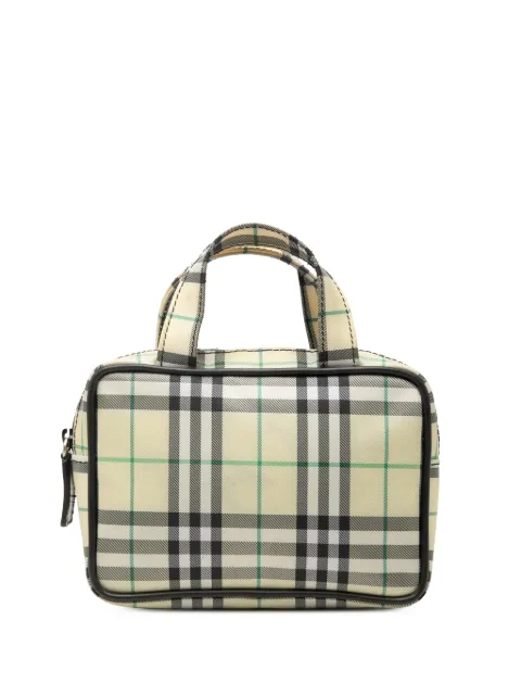 Burberry Pre-Owned 2000-2017 House Check Canvas handbag Yellow E05ZEQU7SCU03967