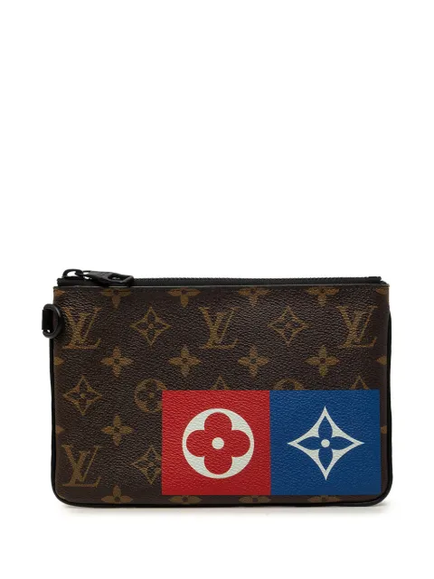 Louis Vuitton Pre-Owned 2019 Monogram Logo Story Zipped Pouch MM clutch bag Brown JUAHV8D82LHK6BDN