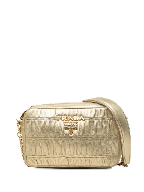 Prada Pre-Owned 2013-2026 Nappa Gaufre Camera Bag crossbody bag Gold LWOHP3LZ4J2NH2RG
