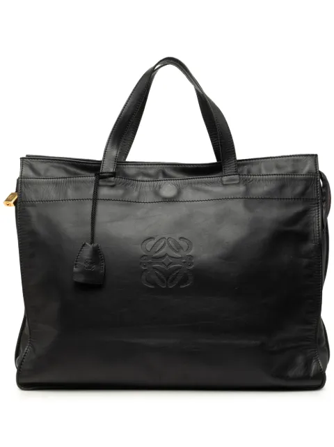 Loewe Pre-Owned 1990-2010 Leather Anagram Shopper tote bag Black L1PRPWL645L4BO3D
