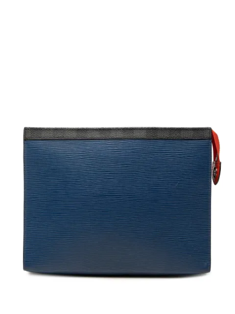 Louis Vuitton Pre-Owned 2018 Epi Damier Graphite Pochette Voyage MM clutch bag Blue 0Z1MHKDKWA73X9AH