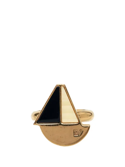 Louis Vuitton Pre-Owned 2012 Gold Plated and Resin Love Boat Cocktail Ring costume ring Gold O33GTCLCUV9N0JO4