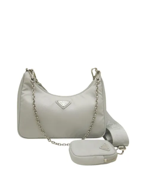 Prada Pre-Owned 2019-2026 Re Nylon Re Edition 2005 satchel Grey 5HRCHH7QC2N9FBL8