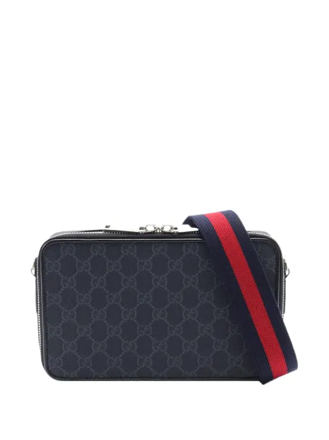 Gucci Pre-Owned 2016-2026 Small GG Supreme Web crossbody bag Black LKG8YJNSNUC15VRJ