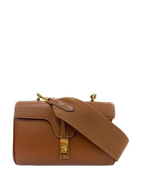 Celine Pre-Owned 2010-2026 Teen Smooth Calfskin Soft 16 crossbody bag Brown 3V52NNCASKR9XR4M