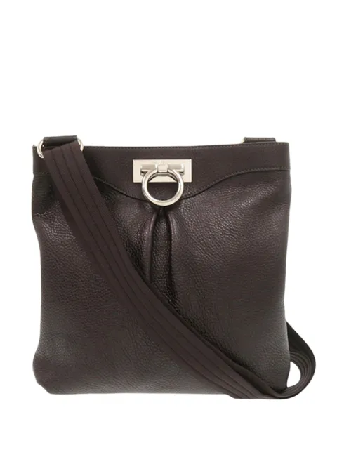Ferragamo Pre-Owned 2000-2010 Leather Gancini crossbody bag Brown B7SBHFAORCT5PE9K