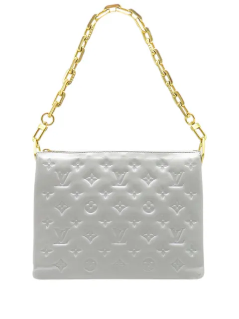 Louis Vuitton Pre-Owned 2021-2026 Monogram Embossed Puffy Lambskin Coussin PM satchel Silver QRLG98OOEI6CAEAA