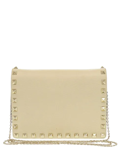 Valentino Garavani Pre-Owned 2000-2017 Leather Rockstud Chain Pouch crossbody bag Neutrals E9KH0FDQ5BVGXXTS
