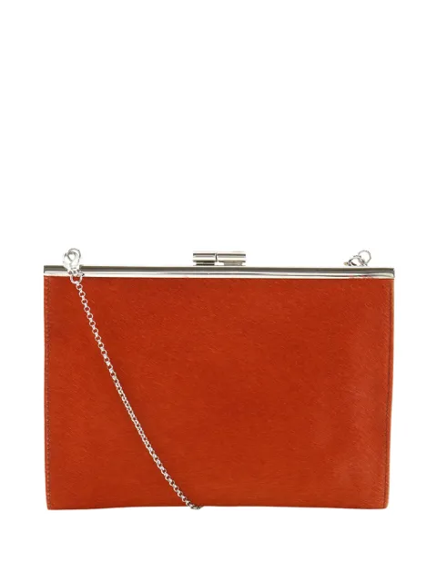 Bvlgari Pre-Owned 2010-2026 Pony Hair Kiss Lock Frame Clutch with Chain crossbody bag Red BTNHTBCUKB6D5RKT