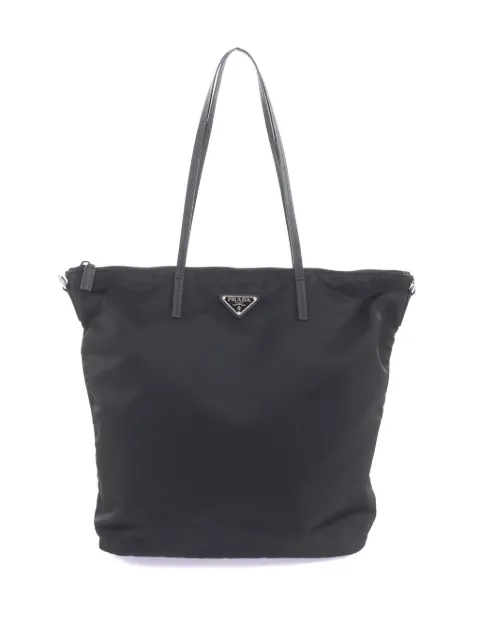 Prada Pre-Owned 2013-2026 Tessuto Zip Top Convertible Tote satchel Black XLIT1WKE5WN79LJ1