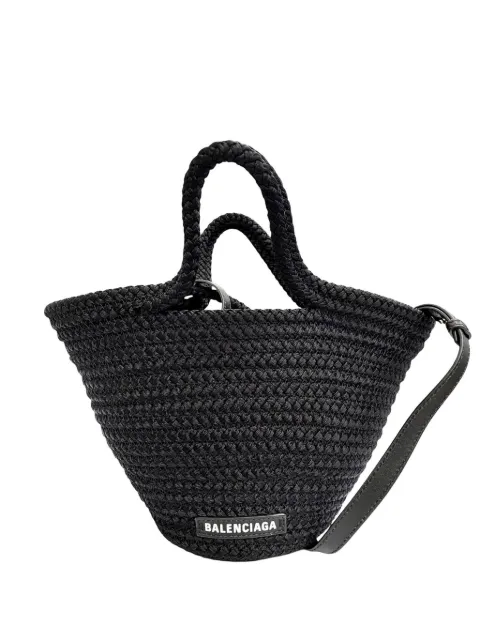 Balenciaga Pre-Owned 2010-2022 Small Nylon Ibiza Basket Bag satchel Black Q8BS87WA3X8NAZ7G