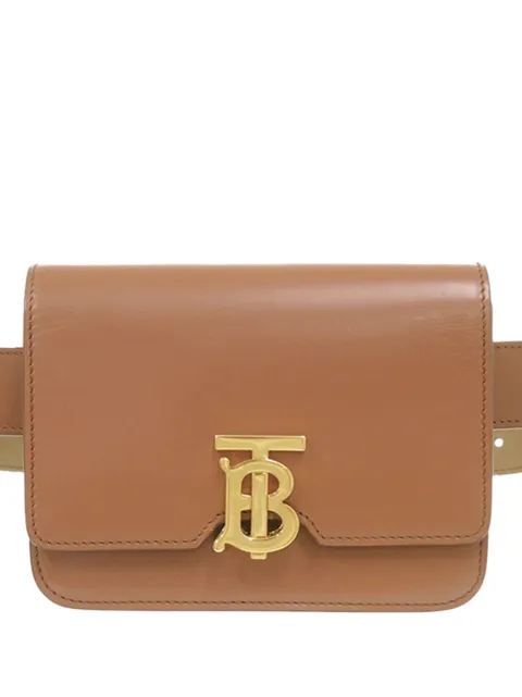 Burberry Pre-Owned 2018-2023 Leather TB belt bag Brown 467HEHTW88WCOR0X