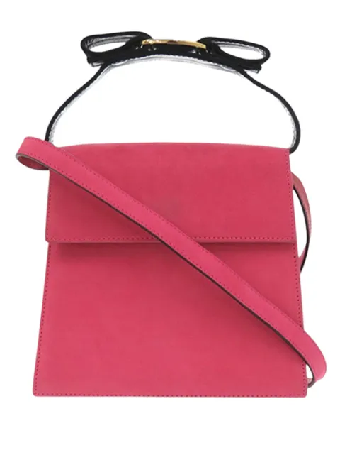 Ferragamo Pre-Owned 2000-2026 Suede Vara Bow Top Handle Bag satchel Pink F46Q9742N6FE2VJN