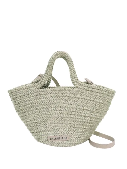 Balenciaga Pre-Owned 2022 Small Nylon Ibiza Basket Bag satchel Green 0GHRUTRZX2A34JHG