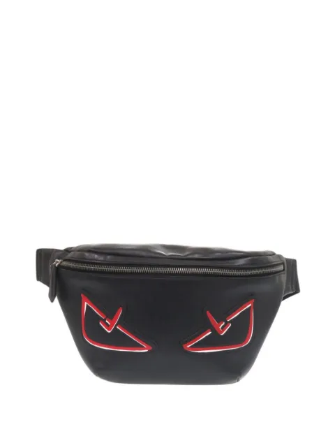 Fendi Pre-Owned 2010-2026 Leather Bugs Eye belt bag Black 0KL2GXBJIVVCF93Y