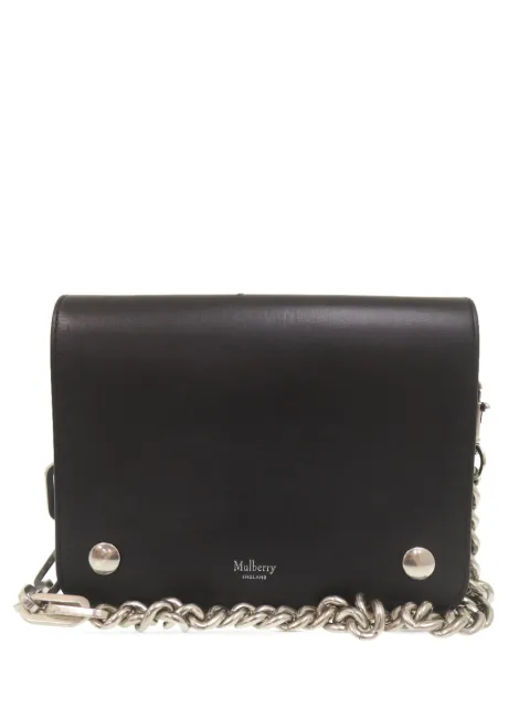 Mulberry Pre-Owned 2010-2026 Crossboarded Calfskin Clifton shoulder bag Black NXLTUOR1J339YBQL