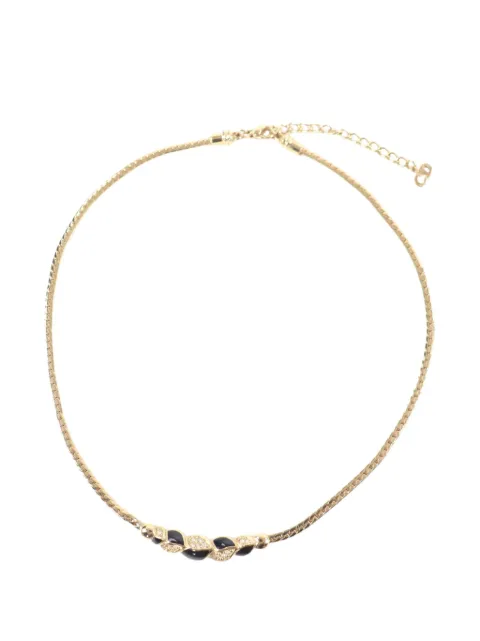 Christian Dior Pre-Owned 20th Century Gold Plated Enamel and Strass Choker Necklace costume necklace Gold WK0RDF7ZQ4SXGKO1