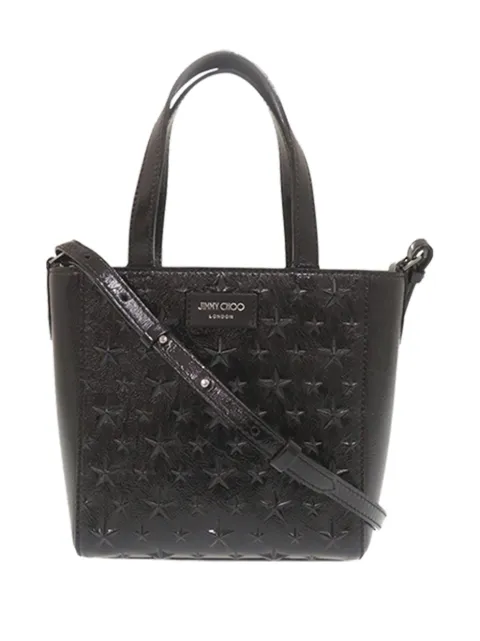Jimmy Choo Pre-Owned 2010-2026 Mini Embossed Patent Star Pegasi Tote satchel Black E5FVLMT73G3AJC0H