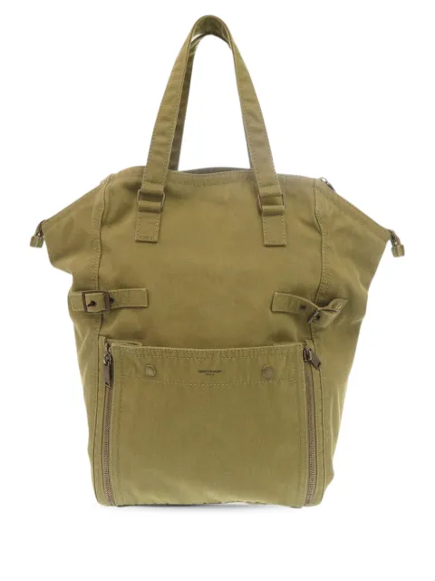 Saint Laurent Pre-Owned 2013-2026 Large Canvas Downtown tote bag Brown LRX7EM2OM0KO0EJT