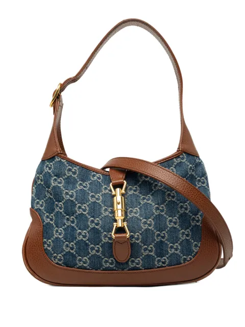 Gucci Pre-Owned 2016-2026 Small GG Denim Jackie 1961 crossbody bag Blue 79EDH0T7KY6O94HL