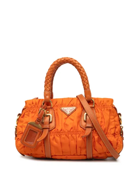 Prada Pre-Owned 2006-2013 Tessuto Gaufre satchel Orange T9HDBJ620FR6PER9