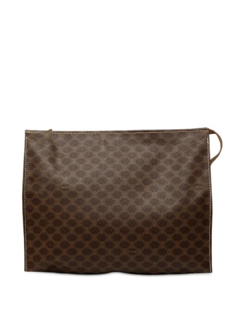 Celine Pre-Owned 2006 Macadam Coated Canvas clutch bag Brown 86TS31951RUATXI7