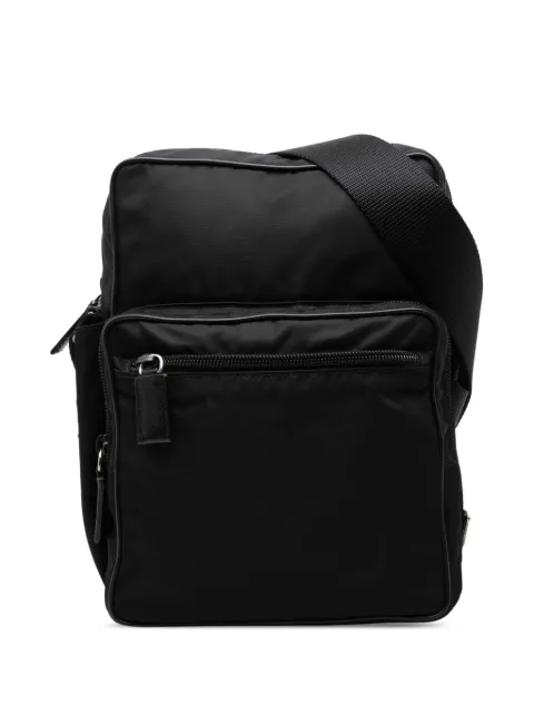 Prada Pre-Owned 2013-2026 Tessuto Zip Top crossbody bag Black JHZWJIRV2LUB6V96