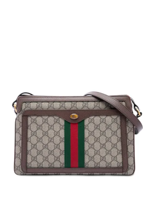 Gucci Pre-Owned 2021-2026 Medium GG Supreme Web Ophidia crossbody bag Brown C4UM5OJE8IUJIRUP