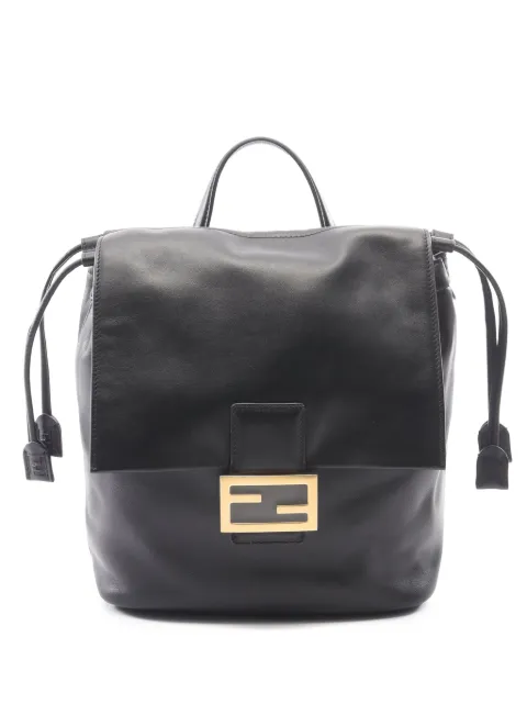 Fendi Pre-Owned 2000-2010 FF Leather backpack Black 7FHE650XZYCY7323
