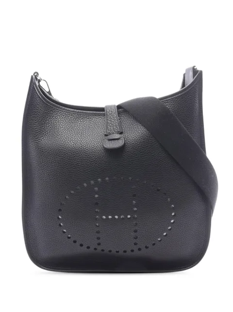 Hermès Pre-Owned 2007 Clemence Evelyne II GM crossbody bag Black EPQHX26J3SYM3HF9