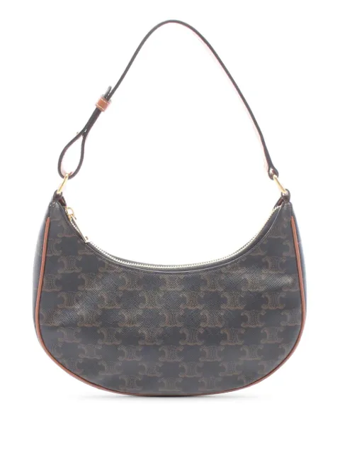 Celine Pre-Owned 2010-2026 Medium Triomphe Coated Canvas Ava shoulder bag Brown PZCLQ1I3V2SPKS8N
