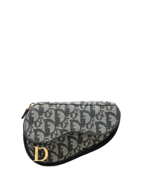 Christian Dior Pre-Owned 2000 Diorissimo Canvas Saddle pouch Blue OOZRPMJ1AF6EUJI3