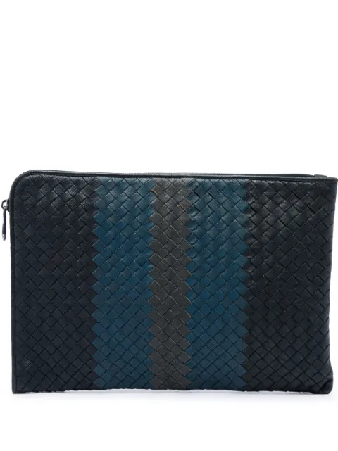 Bottega Veneta Pre-Owned 2012-2026 Tricolor Nappa Intrecciato clutch bag Black 0CBKDILZFWPF38L4