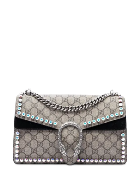 Gucci Pre-Owned 2016-2026 Medium GG Supreme Crystal Dionysus shoulder bag Black SQ6ZRD351Y3EBMGJ
