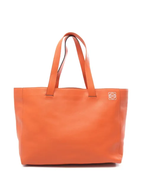 Loewe Pre-Owned 2010-2026 Anagram Leather East West tote bag Orange ODHJPG2UYY68X77T