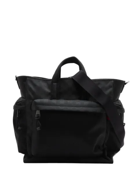 Gucci Pre-Owned 2016-2026 Large GG Nylon Nexus satchel Black H3UKLKZN35G222FK