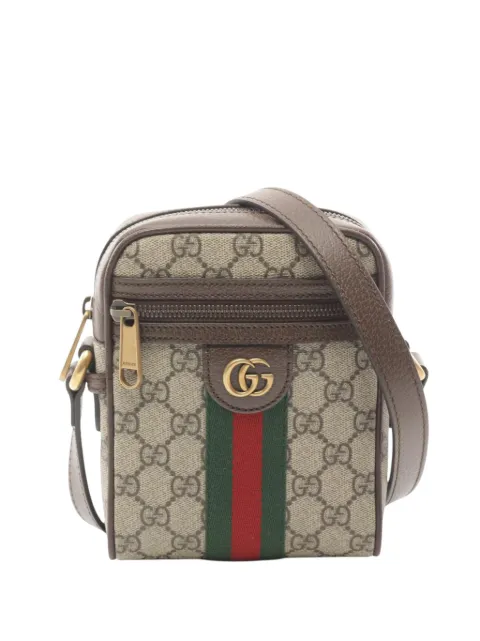 Gucci Pre-Owned 2016-2026 Mini GG Supreme Web Ophidia crossbody bag Neutrals VF2HUBKZKRPL7BAD