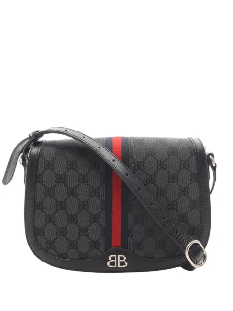 Balenciaga Pre-Owned 2018-2026 The Hacker Project BB Canvas Web Ophidia crossbody bag Black P5LY2JGLD0LNQEZN
