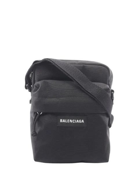 Balenciaga Pre-Owned 2018-2026 Nylon Explorer crossbody bag Black W0S8GZHYCJQWG27M